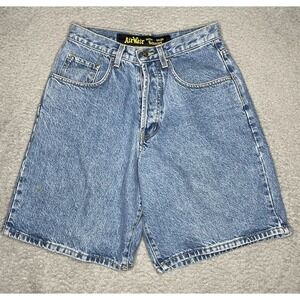 Vtg 90s Dr Martens AirWair Men 29 Super Baggy Butterfly Button Denim Jean Shorts